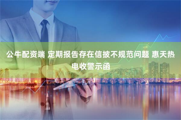 公牛配资端 定期报告存在信披不规范问题 惠天热电收警示函